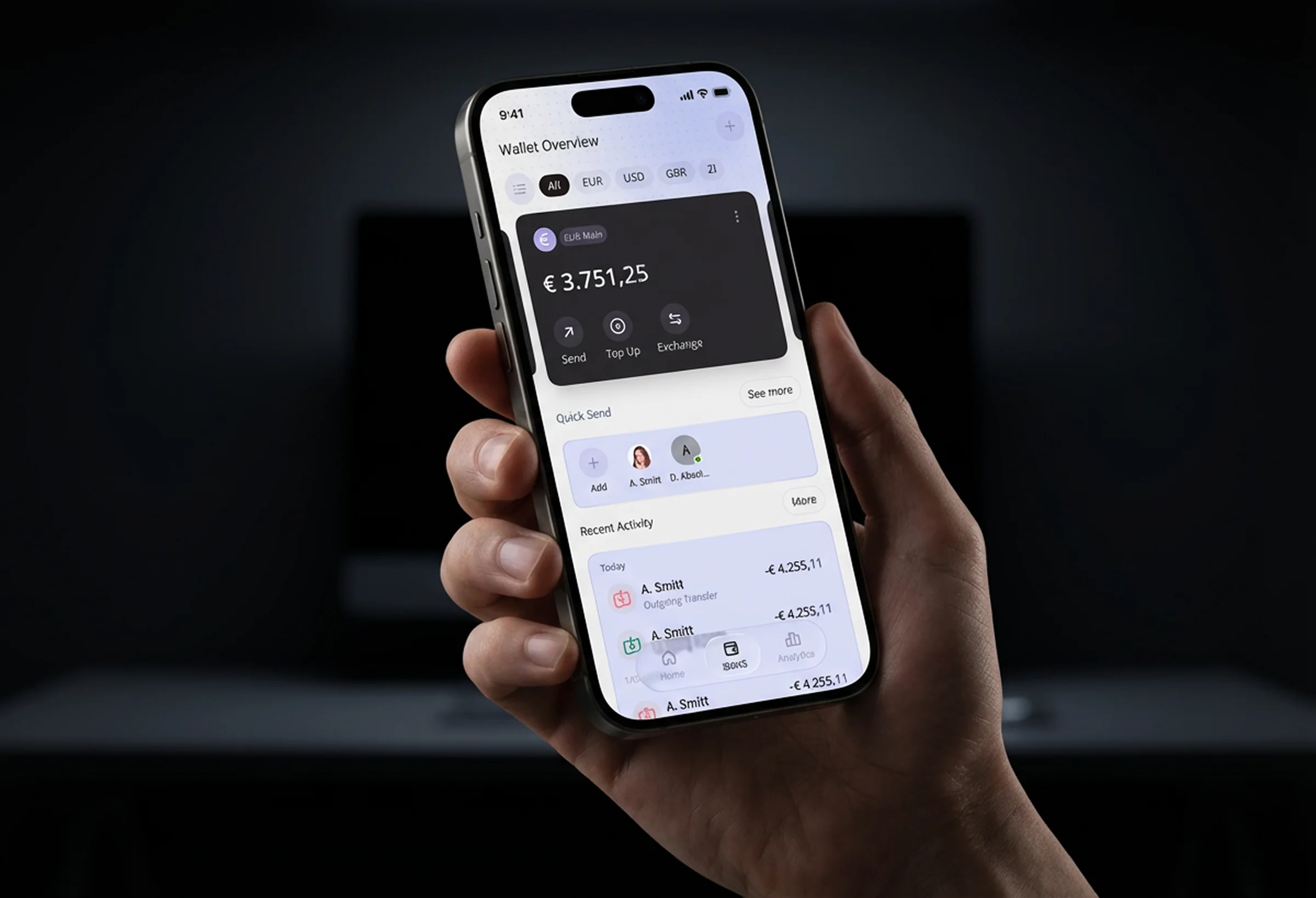 Bebawa app — light theme preview